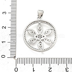 Rack Plating Brass Micro Pave Cubic Zirconia Pendants&nbsp;KK-D359-39P