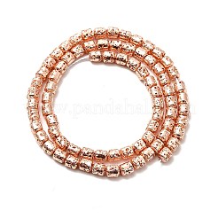 Electroplated Natural Lava Rock Beads Strands&nbsp;G-G984-04RG