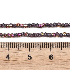 Electroplate Glass Beads Stradns&nbsp;EGLA-H114-01G