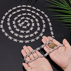 1Pc Alloy Glass Crystal Rhinestone Butterfly Link Chains&nbsp;LCHA-PH0001-01