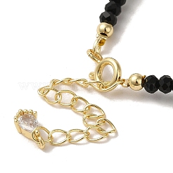 天然パール＆シェル＆ガラスビーズのブレスレット  14KGP本金メッキ  6-3/4インチ（17.2cm）&nbsp;BJEW-C051-23G