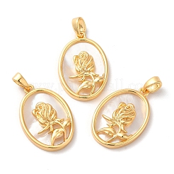 Brass Oval Pendants&nbsp;KK-I703-05B-G