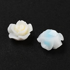 蓄光樹脂デコデンカボション  暗闇で光る  花  ミックスカラー  8x4mm&nbsp;RESI-K036-39