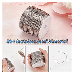 304ステンレス鋼線  ラウンド  ステンレス鋼色  21ゲージ  0.7mm  約426.51フィート（130m）/ロール&nbsp;STAS-WH0016-47P-02