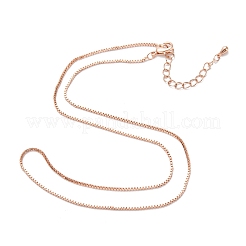Brass Box Chain Necklaces&nbsp;NJEW-K123-11RG