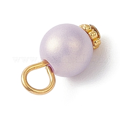 オペークアクリルパーツ  ラウンド  ゴールドカラー  14.5x8mm  穴：3mm&nbsp;PALLOY-JF04254-02