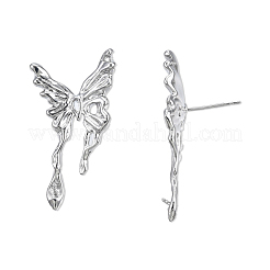 Brass Stud Earring Findings&nbsp;KK-N232-429P-A