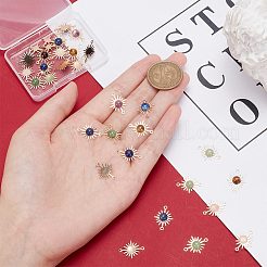 30Pcs Natural Mixed Gemstone Connector Charms&nbsp;FIND-AR0003-83