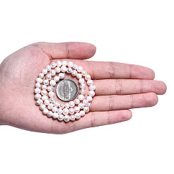 天然養殖淡水パールビーズ連売り  ポテト  貝殻色  4.5~6.5x4~6.5mm  穴：0.6mm  約60~73個/連  12.36~13.66インチ（31.4~34.7cm）&nbsp;X-PEAR-N013-05H