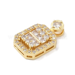 Rack Plating Brass Micro Pave Cubic Zirconia Pendants&nbsp;KK-A224-20G-03