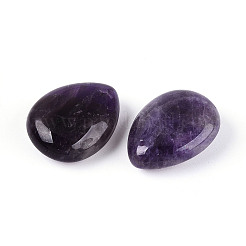天然石アメジストペンダント  ティアドロップチャーム  23~23.5x17.5~18x8.5~9.5mm  穴：0.9~1mm&nbsp;G-T143-18A-06