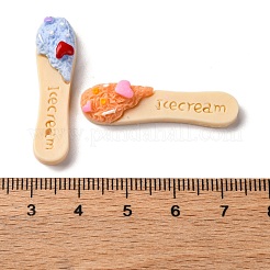 不透明樹脂デコデンカボション  ミックスカラー  アイスクリームスティック  9~17x17~33x6.5~11.5mm&nbsp;RESI-S07-09A