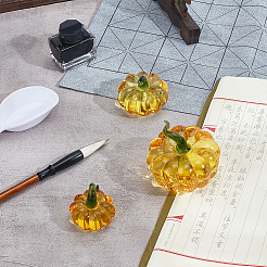 3Pcs 3 Styles Glass Pumpkin Display Decorations&nbsp;DJEW-PH0001-68C