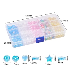630Pcs 15 Style Eco-Friendly Transparent Acrylic Beads&nbsp;TACR-YW0001-35