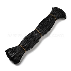 3 プライ pu レザー編組コード  フラット  ブラック  5x1.5mm  約107.17ヤード（98m）/バンドル&nbsp;OCOR-Q059-01B