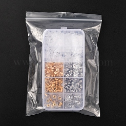 740Pcs 10 Style Brass & Iron & Plastic Ear Nuts&nbsp;DIY-YW0006-34