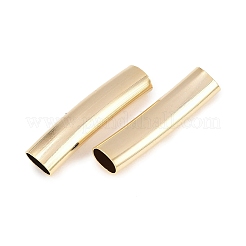 真鍮製チューブビーズ  カドミウムフリー＆鉛フリー  長方形  24KGP本金メッキ  30x7x4.5mm  穴：6.5x4mm&nbsp;KK-C163-22A-G
