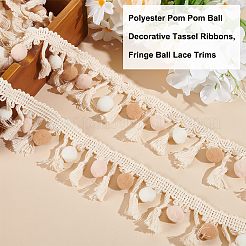 5M Polyester Pom Pom Ball Decorative Tassel Ribbons&nbsp;OCOR-OC0001-47