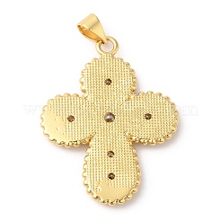 Rack Plating Brass Micro Pave Cubic Zirconia Pendants&nbsp;KK-R143-02G