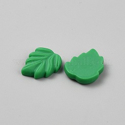 オペーク樹脂カボション  葉  グリーン  18.5x15.5x4mm&nbsp;RESI-WH0022-35A