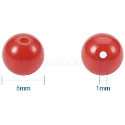 天然石カーネリアンビーズ連売り  染め  グレードA  ラウンド  8mm  穴：1mm  約48個/連  15.5インチ  1連 /セット&nbsp;G-PH0028-8mm-15