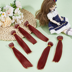 Plastic Long Straight Hairstyle Doll Wig Hair&nbsp;DIY-WH0656-99B