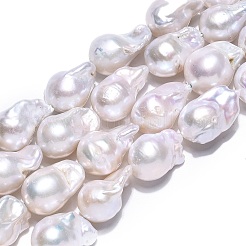 Natural Baroque Pearl Keshi Pearl Beads Strands&nbsp;PEAR-S019-05D-01