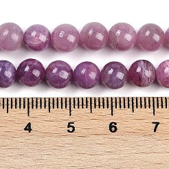 Natural Gemstone Ruby Round Beads Strands&nbsp;G-O017-6mm-06-01