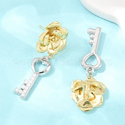 Brass Stud Dangle Earrings&nbsp;EJEW-G471-35GP