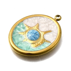 304 Stainless Steel Enamel Pendants&nbsp;STAS-Z163-21G-08