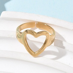 304 Stainless Steel Cuff Rings&nbsp;RJEW-P150-11G