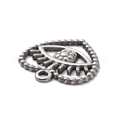 変色しない304ステンレススチールペンダント  目でハート  ステンレス鋼色  17.5x18x1mm  穴：2mm&nbsp;STAS-E169-21P