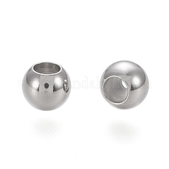 202ステンレスビーズ  内部のゴムと  スライダービーズ  ステンレス鋼色  5x4mm  穴：2.3mm&nbsp;STAS-K204-02D-P