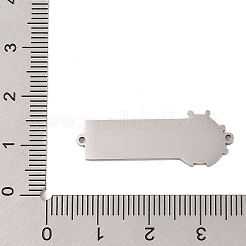 304ステンレススチールレッドエナメルコネクタチャーム  ステンレス鋼色  てんとう虫  31x11x1mm  穴：1.2mm&nbsp;STAS-P377-16P-A
