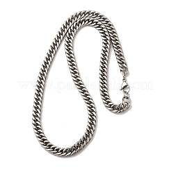 8mm 304ステンレススチール製キューバンリンクチェーンネックレス（メンズ）  変色しない  ステンレス鋼色  21.65インチ（55cm）&nbsp;NJEW-B134-03B-P