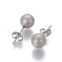 Tarnish Resistant 304 Stainless Steel Ear Studs&nbsp;EJEW-G253-8mm-P