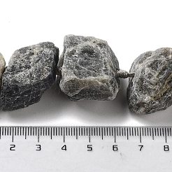 未加工天然ラブラドライトビーズ連売り  ナゲット  19~28x15~26x14~22mm  穴：3.7mm  約16個/連  16.73''（42.5センチメートル）&nbsp;G-J388-A07-01