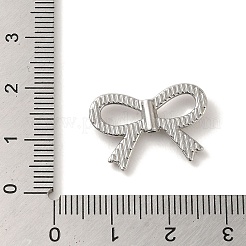 めっき合金ビーズラック  カドミウムフリー＆ニッケルフリー＆鉛フリー  蝶結び  プラチナ  14x21x3.5mm  穴：1.5mm&nbsp;PALLOY-H142-04P