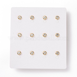 Rhinestone Column Stud Earrings&nbsp;EJEW-H357-04G-A