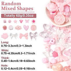 60G Opaque & Transparent Acrylic Beads&nbsp;MACR-YW0003-82B