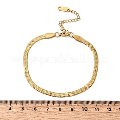 304 Stainless Steel Snake Chains Bracelets for Women&nbsp;BJEW-P395-02G-05
