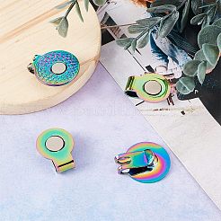 4Pcs 2 Style Rainbow Color Zinc Alloy Golf Ball Markers&nbsp;AJEW-OC0003-36