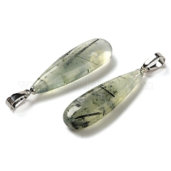Natural Prehnite Pendants&nbsp;G-Q192-07P-01