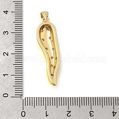 Brass Micro Pave Cubic Zirconia Pendants&nbsp;KK-C255-07G