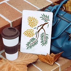 プラスチック再利用可能な描画絵画ステンシル テンプレート  ファブリック タイル 床 家具 木材の塗装用  長方形  フード模様  297x210mm&nbsp;DIY-WH0202-312