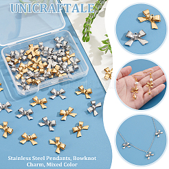 40Pcs 2 Colors Ion Plating(IP) 304 Stainless Steel Pendants&nbsp;STAS-UN0060-44