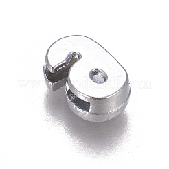 合金ラインストーンスライドチャーム  数  NUM。6  11.5x7.5x4.5mm  穴：1.5x8mm&nbsp;PALLOY-WH0065-28F