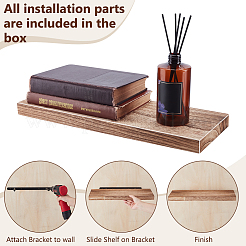Rectangle Wood Wall-mounted Storage Rack&nbsp;AJEW-WH0794-23