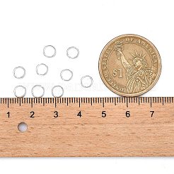 304ステンレススプリットリング  ダブルループ丸カン  銀  5x1.2mm  内径約3.8mm&nbsp;STAS-I326-01S
