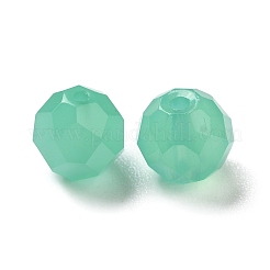 K9ガラス模造オーストリアクリスタルビーズ  多面カット  ラウンド  ミディアムアクアマリン  8mm  穴：1mm&nbsp;GLAA-H024-17B-02